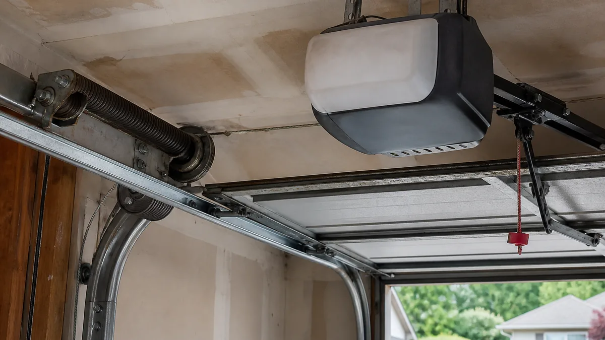 Residential garage door track and opener mechanism — Top 3 Common Garage Door Problems and How to Fix Them